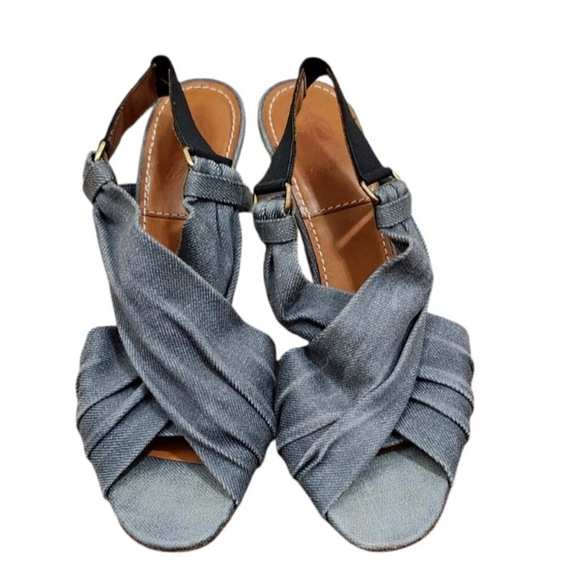 Lanvin Jean And Wooden High Heels Size EU 40/ US 9.5 - Picture 2 of 12